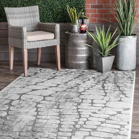 Nuloom Jaycee Textured Stone Indoor/Outdoor Area Rug 6ft 7in x 9ft BDSZ04A-6709